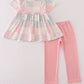 Pastel patchwork garden print pants set