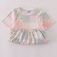 Pastel patchwork garden print pants set