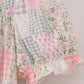 Pastel patchwork garden print tiered mom dress