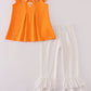Orange Tennessee go vols embroidery ruffle pants set