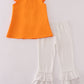 Orange Tennessee go vols embroidery ruffle pants set