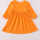 Orange Tennessee go vols embroidery ruffle dress