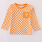 Orange Tennessee go vols embroidery checkered top