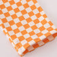 Orange Tennessee go vols embroidery checkered top