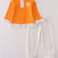 Orange Tennessee go vols embroidery ruffle pants set