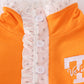 Orange Tennessee go vols embroidery ruffle pants set