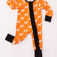 Orange Tennessee bamboo ruffle romper