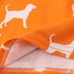 Orange Tennessee bamboo ruffle pajamas set