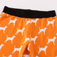 Orange Tennessee bamboo ruffle pajamas set