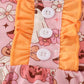 Pink pumpkin ghost print ruffle bubble
