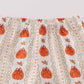 Green pumpkin bow embroidery ruffle pants set