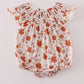 Fall floral print smocked bubble