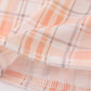 Orange pumpkin embroidery plaid bloomer set