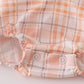 Orange pumpkin embroidery plaid bubble