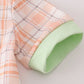 Orange pumpkin embroidery plaid bubble