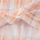 Orange pumpkin embroidery plaid top