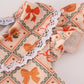Green pumpkin bow print bloomer set
