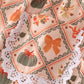 Green pumpkin bow print dress