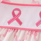 Pink bow tie embroidery ruffle bloomer set
