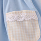 Blue pumpkin french knot ruffle shorts set