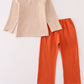 Rust isaiah embroidery pants set