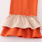 Rust isaiah embroidery ruffle pants set