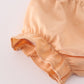 Fall floral print pumpkin embroidery bloomer set