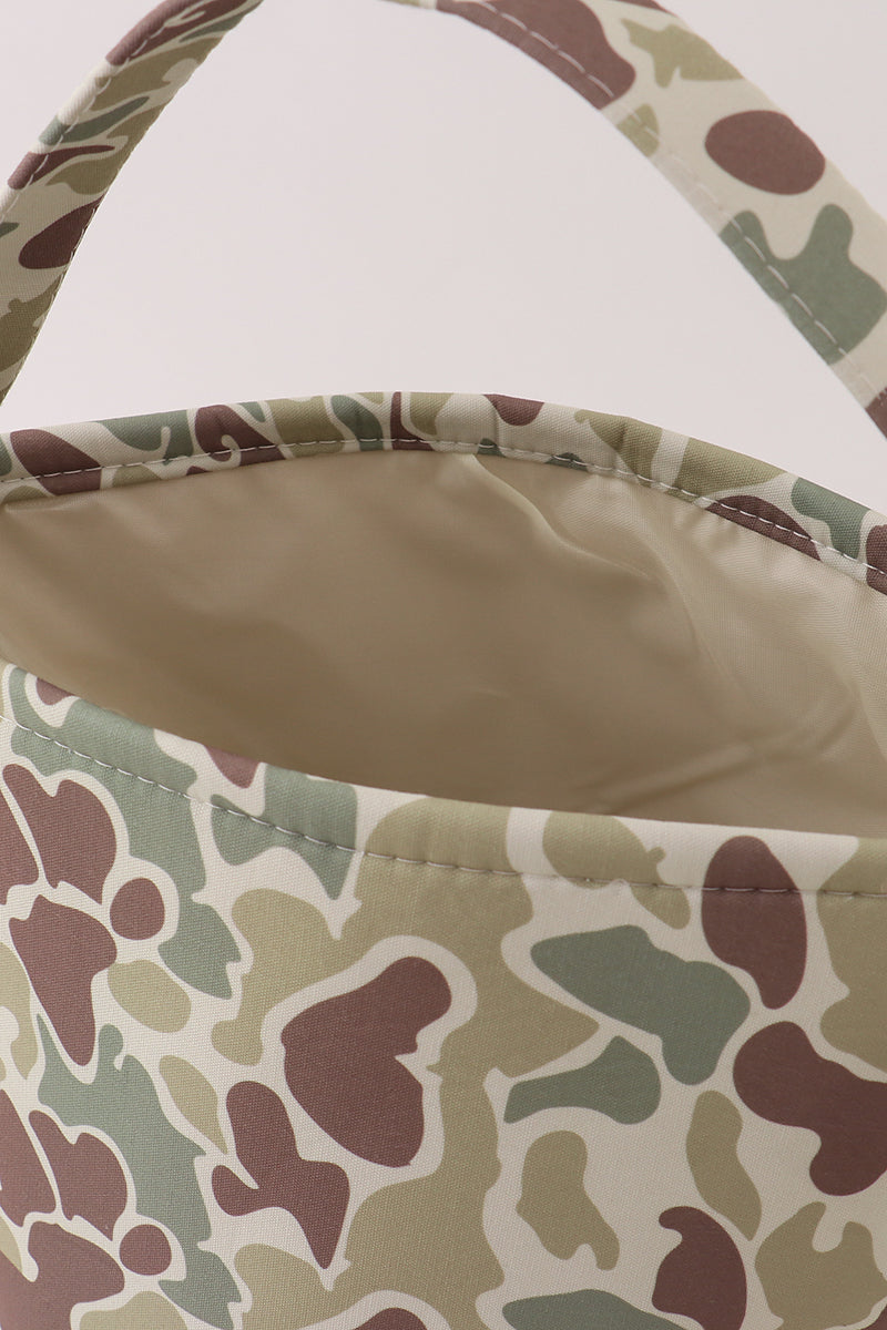 Green camouflage basket