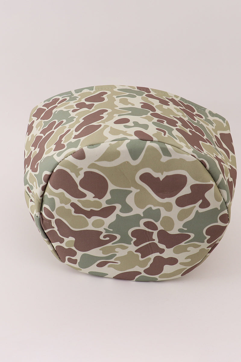 Green camouflage basket