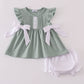 Sage ruffle bloomer set