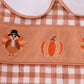 Fall floral print turkey pumpkin embroidery 3pc set