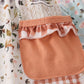 Fall floral print turkey pumpkin embroidery ruffle pants set