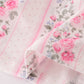 Pink floral print ruffle bloomer set