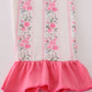 Pink floral print pants set