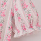 Pink floral print tiered mom dress
