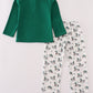 Green duck print pants set
