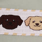 Puppy embroidery smocked pants set
