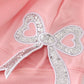 Pink MINI bow glitter mom&me top