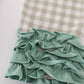 Green duck embroidery ruffle pants set