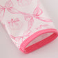 Pink bow tie pumpkin print bubble