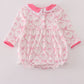 Pink bow tie pumpkin print bubble