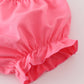 Pink bow tie pumpkin print bloomer set