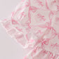 Pink bow tie pumpkin print dress