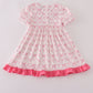 Pink bow tie pumpkin print dress