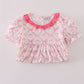 Pink bow tie pumpkin print dress