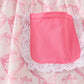 Pink bow tie pumpkin print pants set