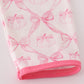 Pink bow tie pumpkin print pants set