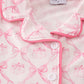 Pink bow tie pumpkin print ruffle pajamas set