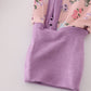 Purple floral print bamboo pajamas romper