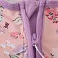 Purple floral print bamboo pajamas romper